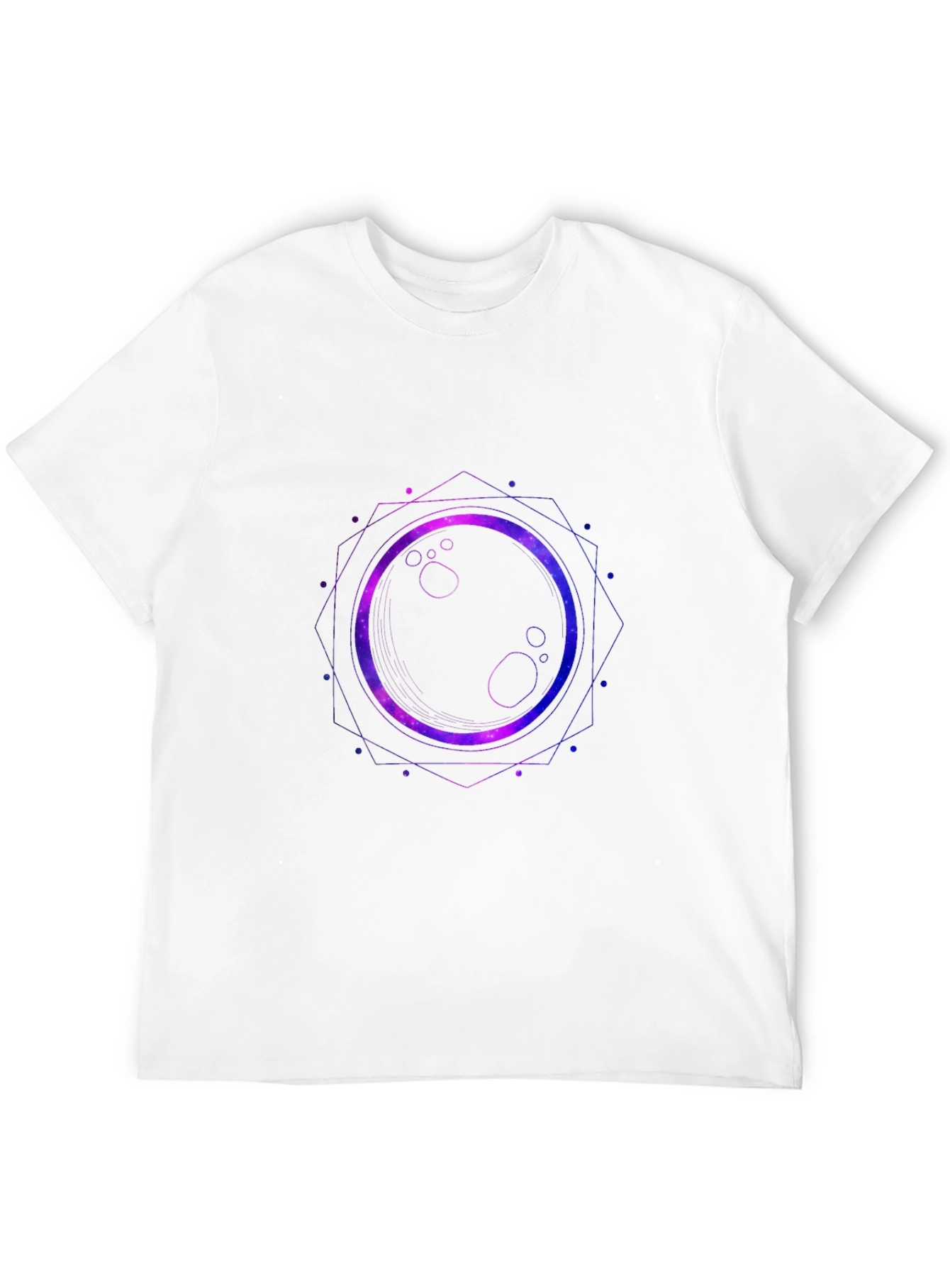Cosmic Eclipse Graphic Tee - Black Cotton Blend