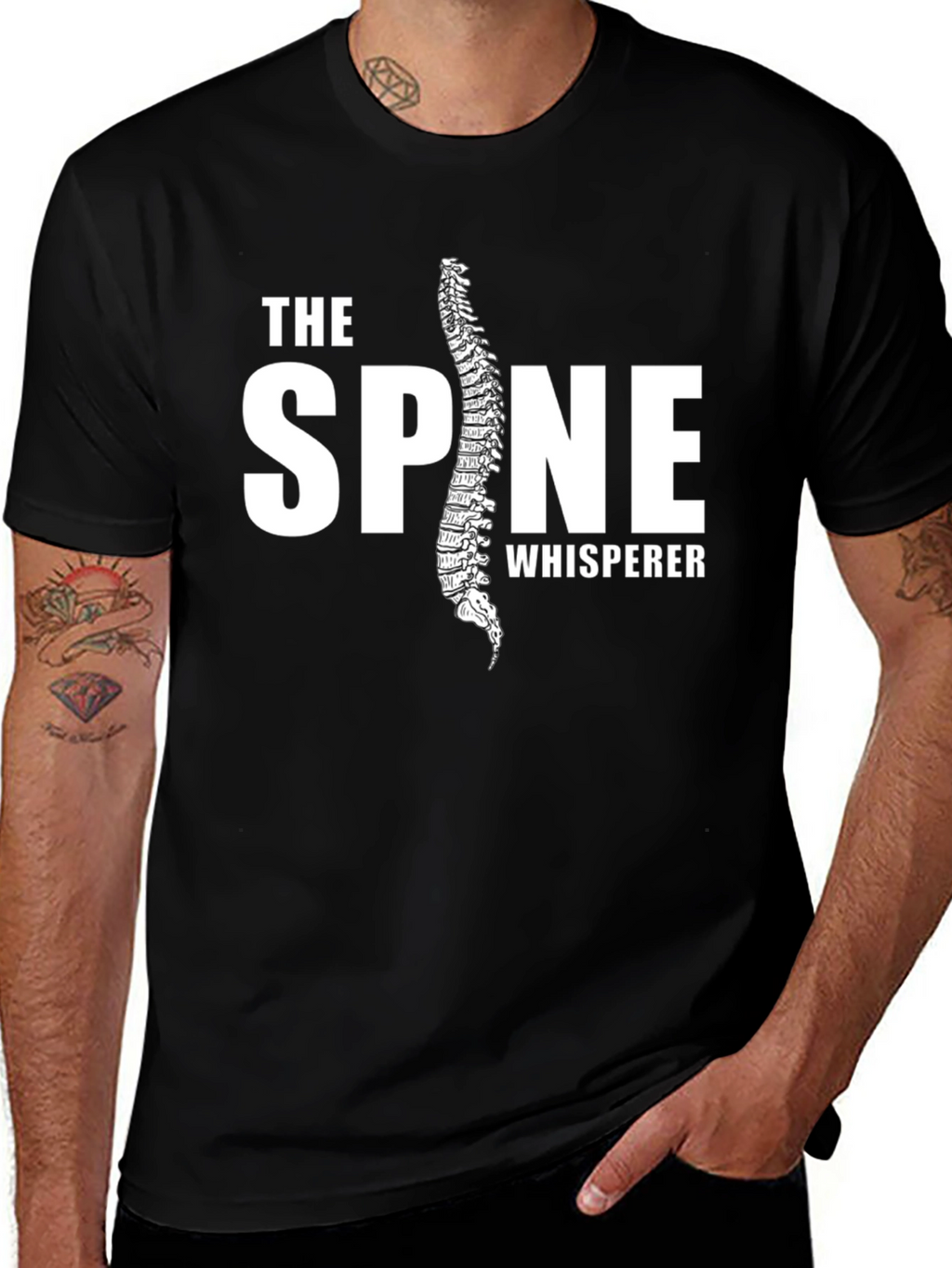 The Spine Whisperer Black T-Shirt
