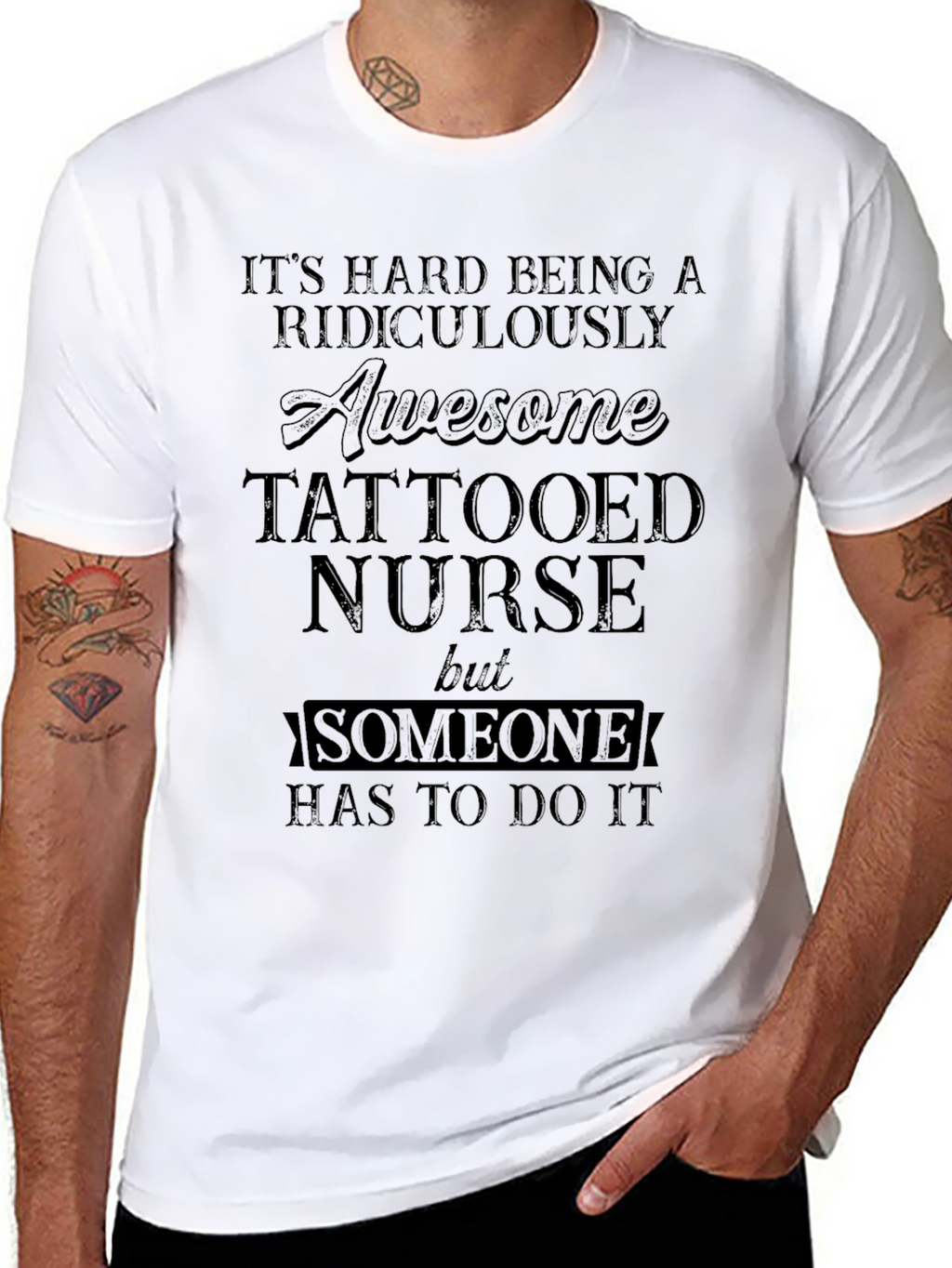 Awesome Tattooed Nurse T-Shirt