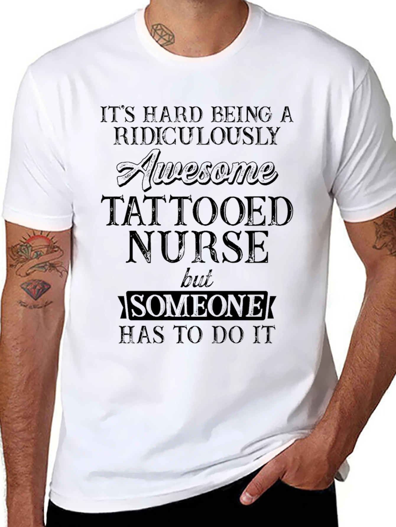 Awesome Tattooed Nurse T-Shirt