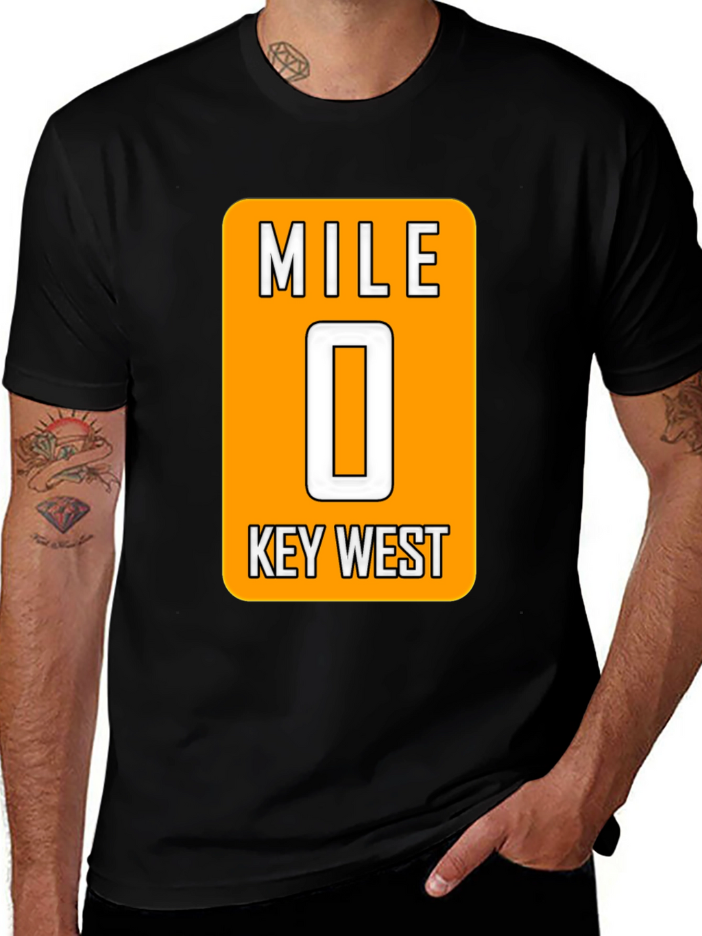 Mile 0 Key West Black T-Shirt