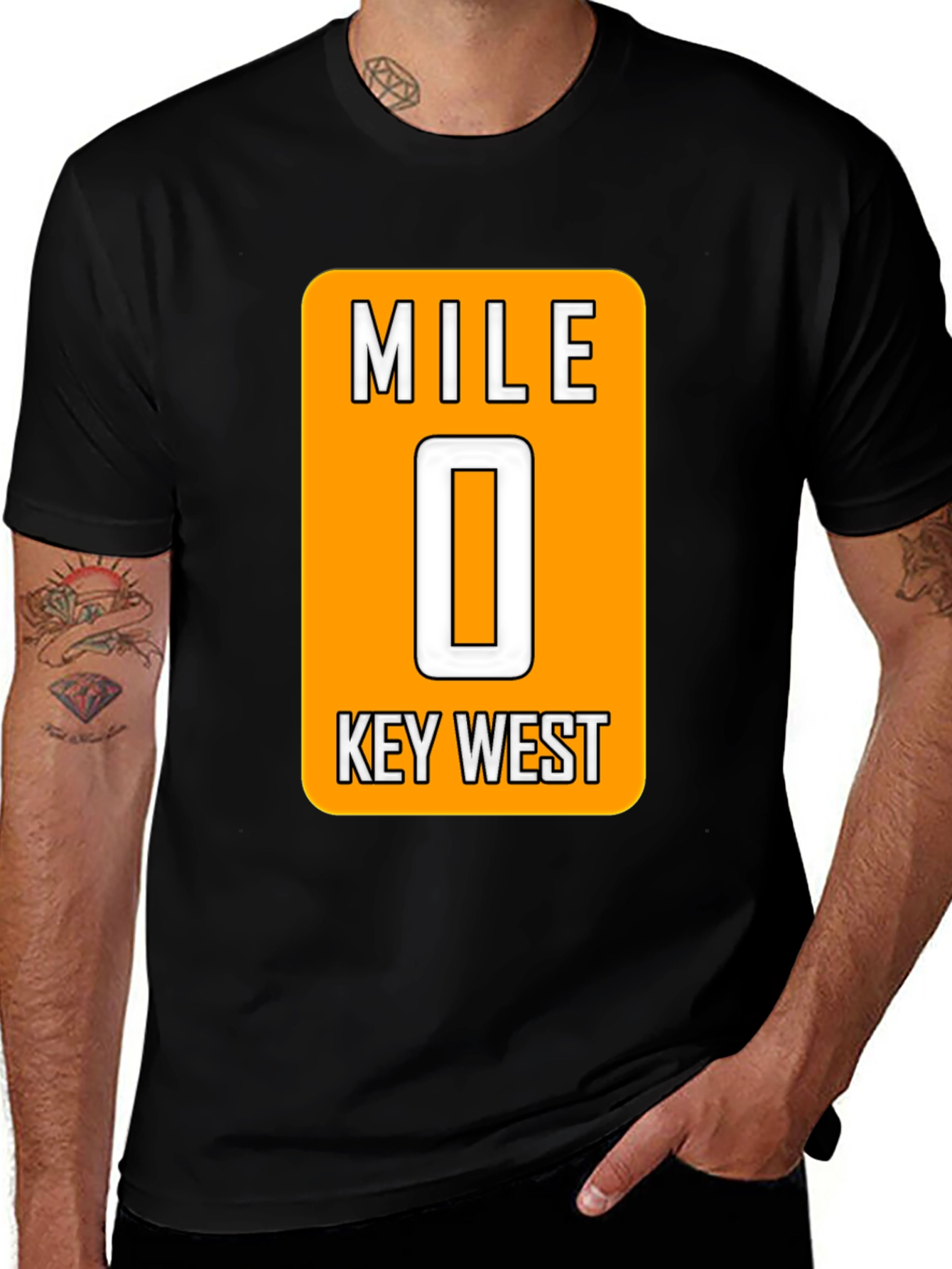 Mile 0 Key West Black T-Shirt