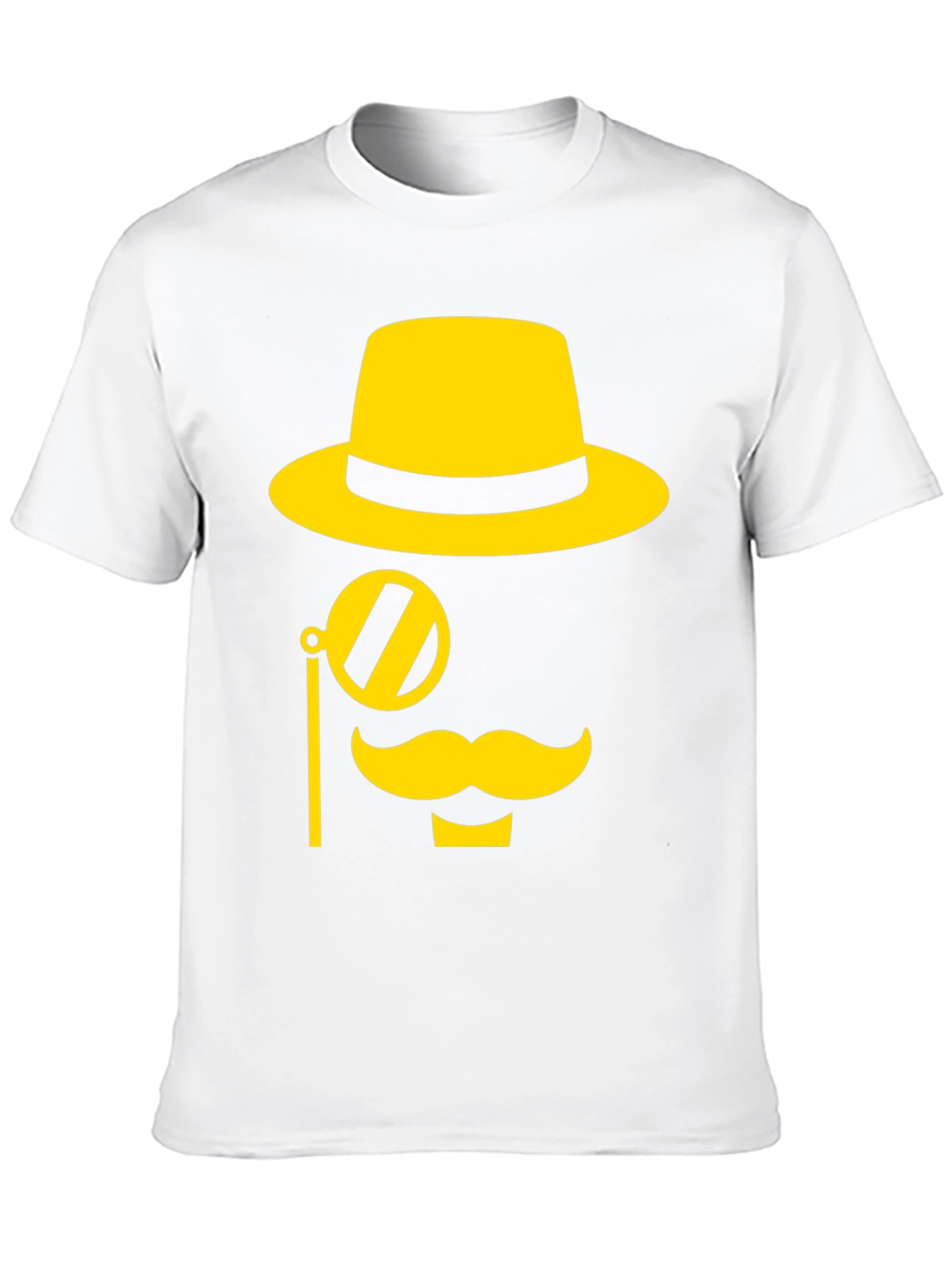 Gentleman Graphic Tee - Black T-Shirt with Yellow Design