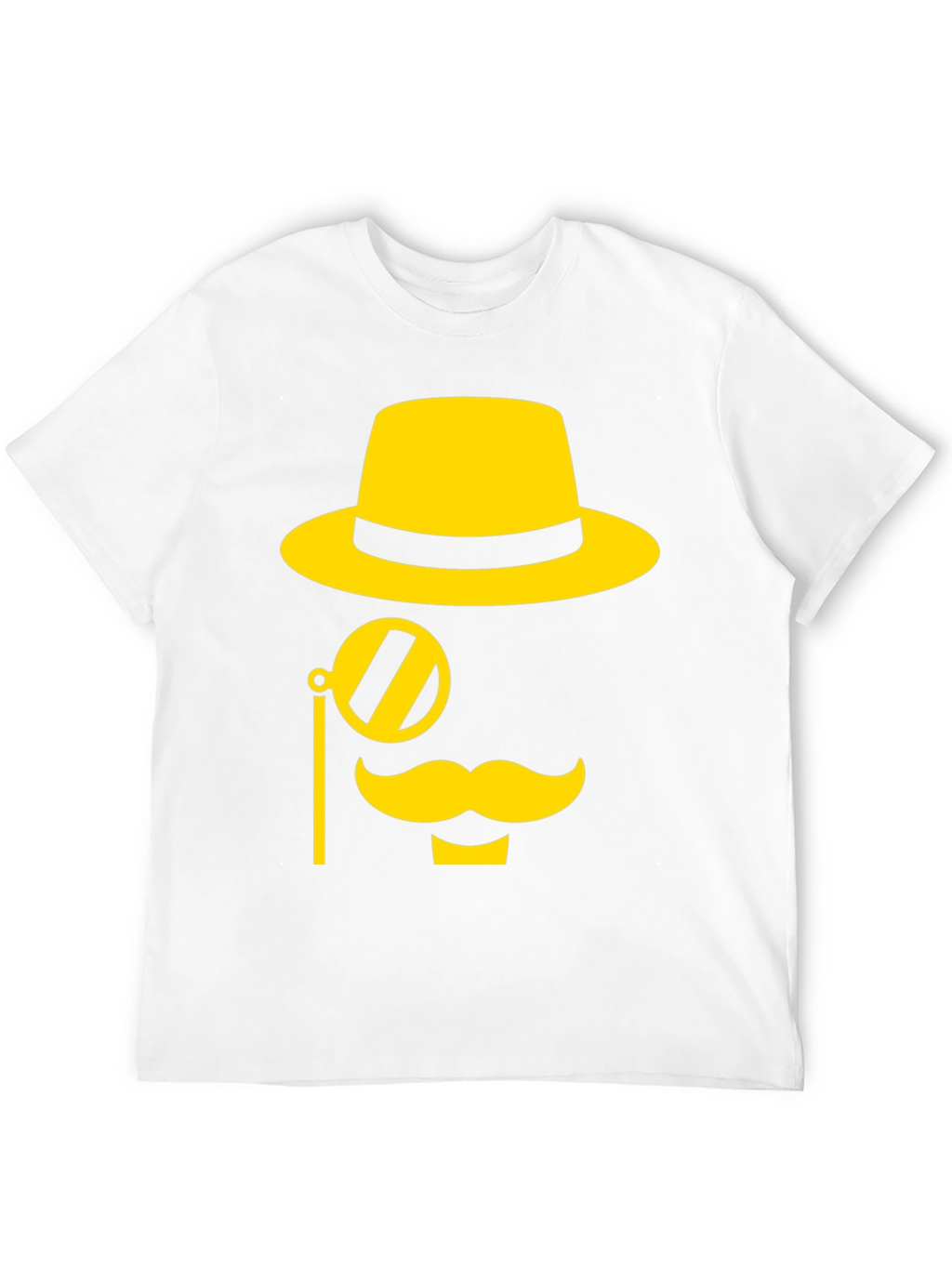 Gentleman Graphic Tee - Black T-Shirt with Yellow Design