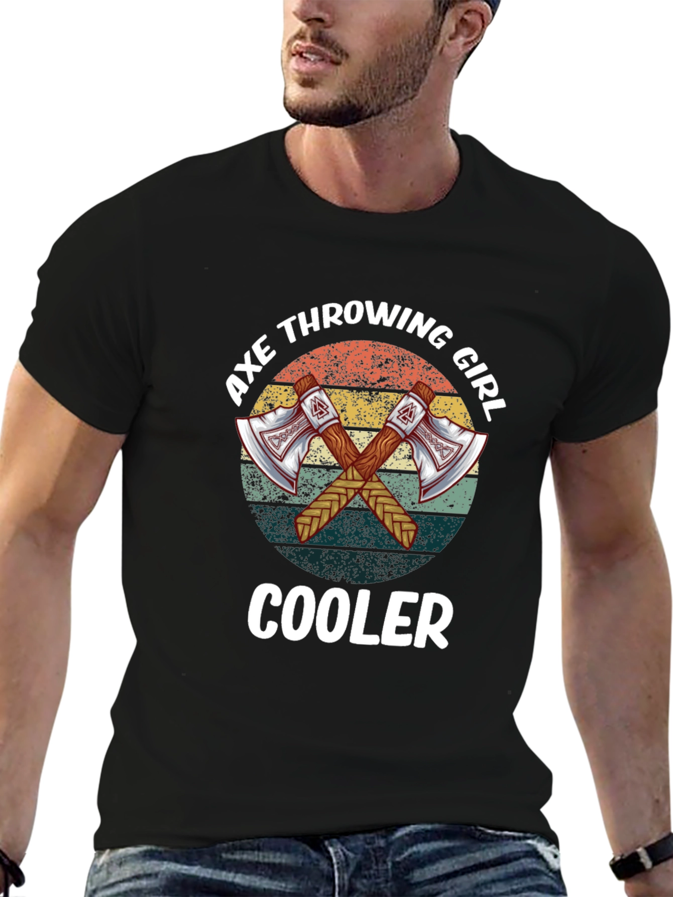 Axe Throwing Girl Cooler Tee