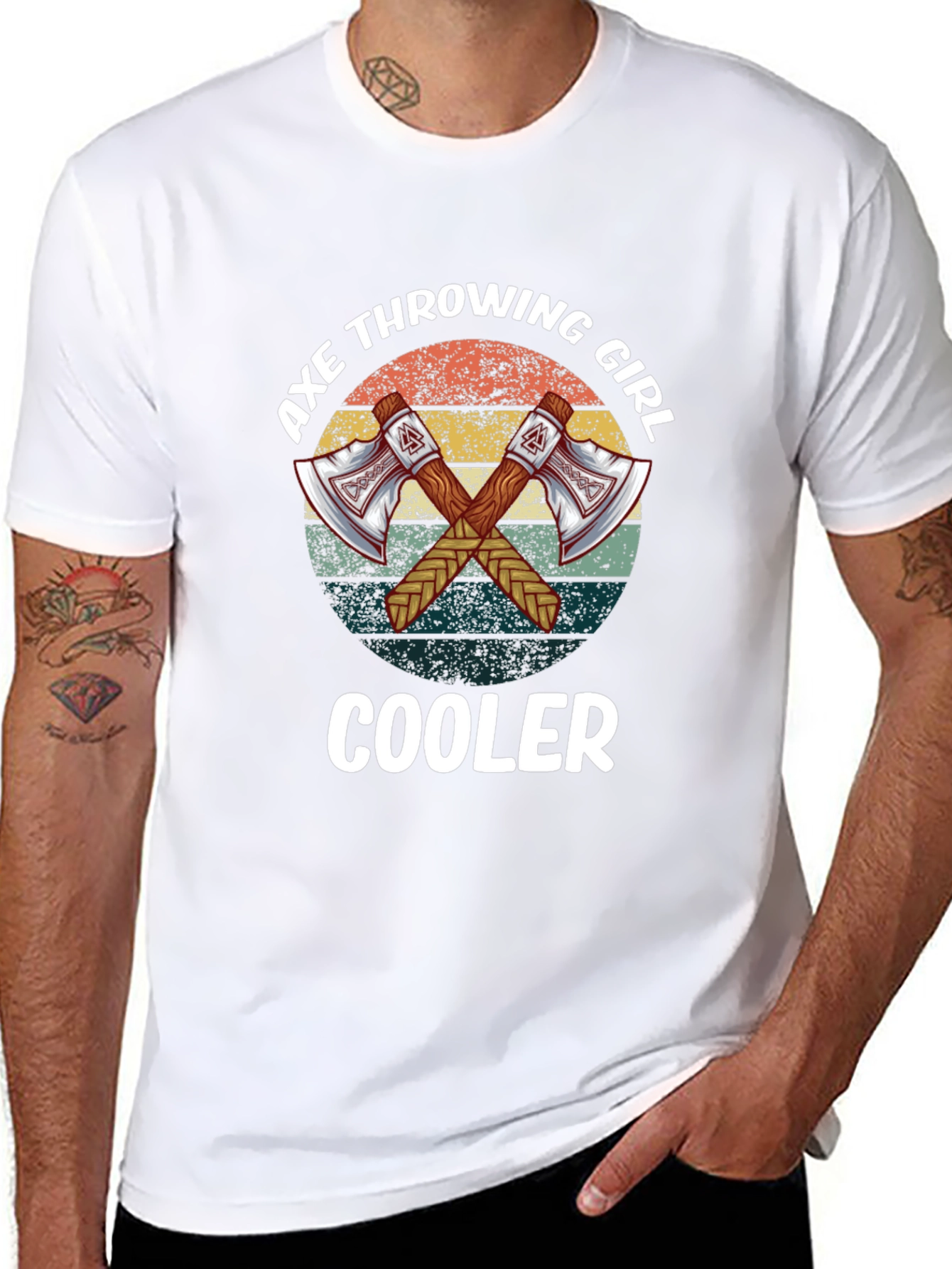 Axe Throwing Girl Cooler Tee