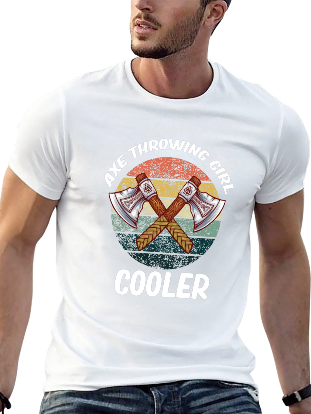 Axe Throwing Girl Cooler Tee