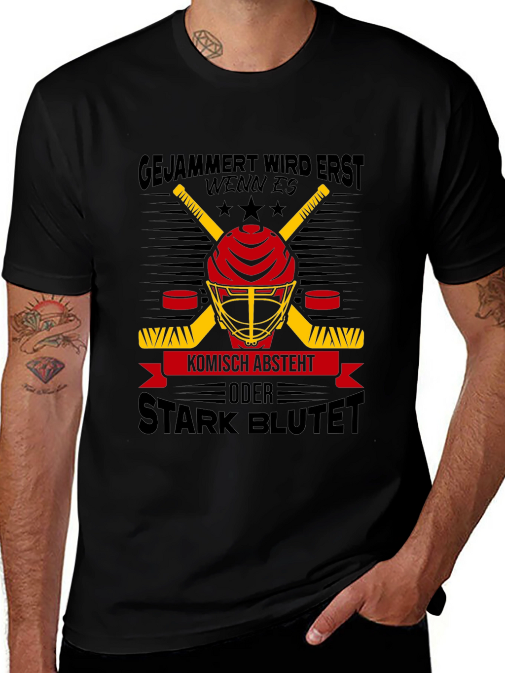 Hockey Helmet Graphic Tee - Stark Blutet