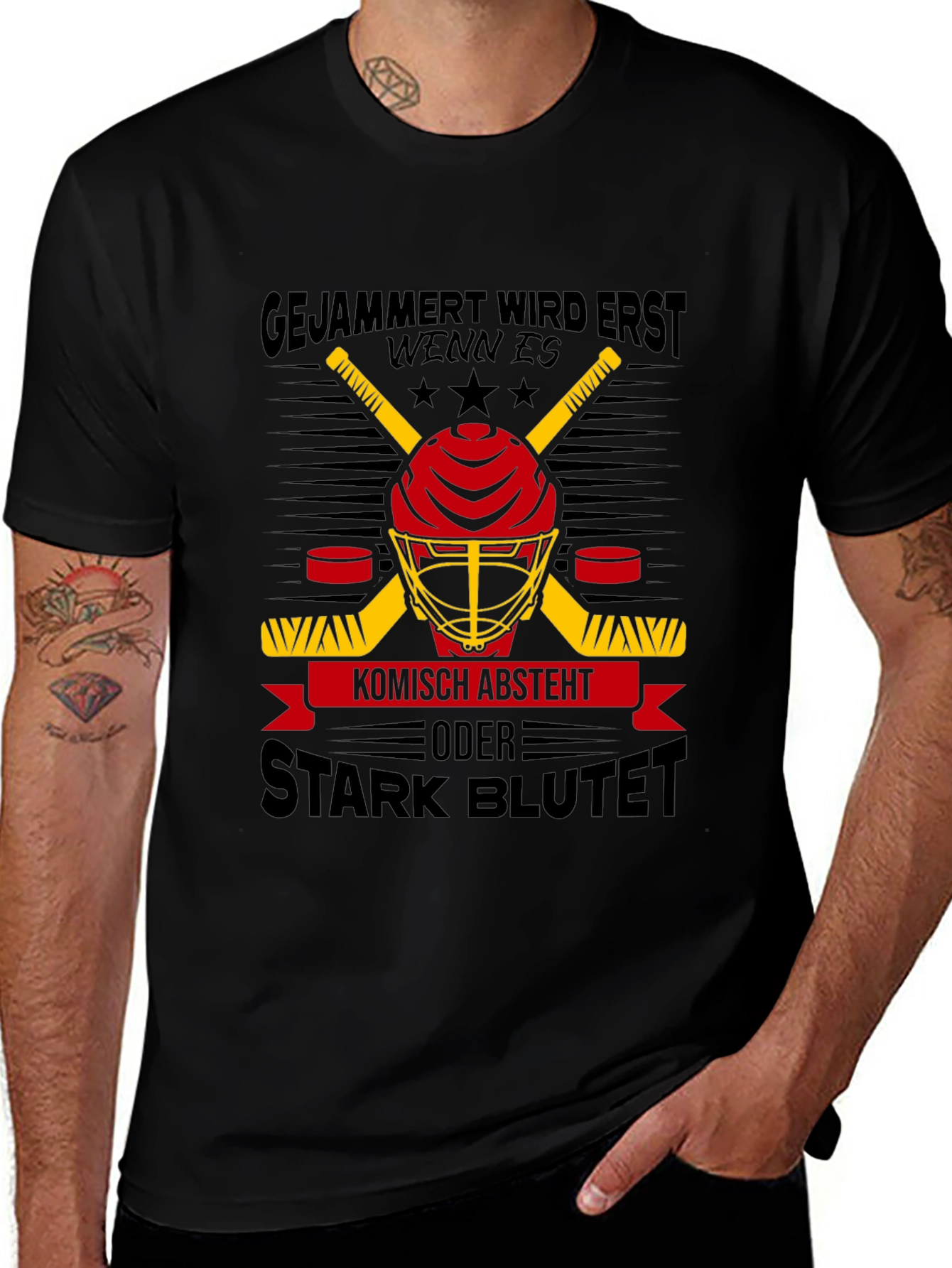 Hockey Helmet Graphic Tee - Stark Blutet