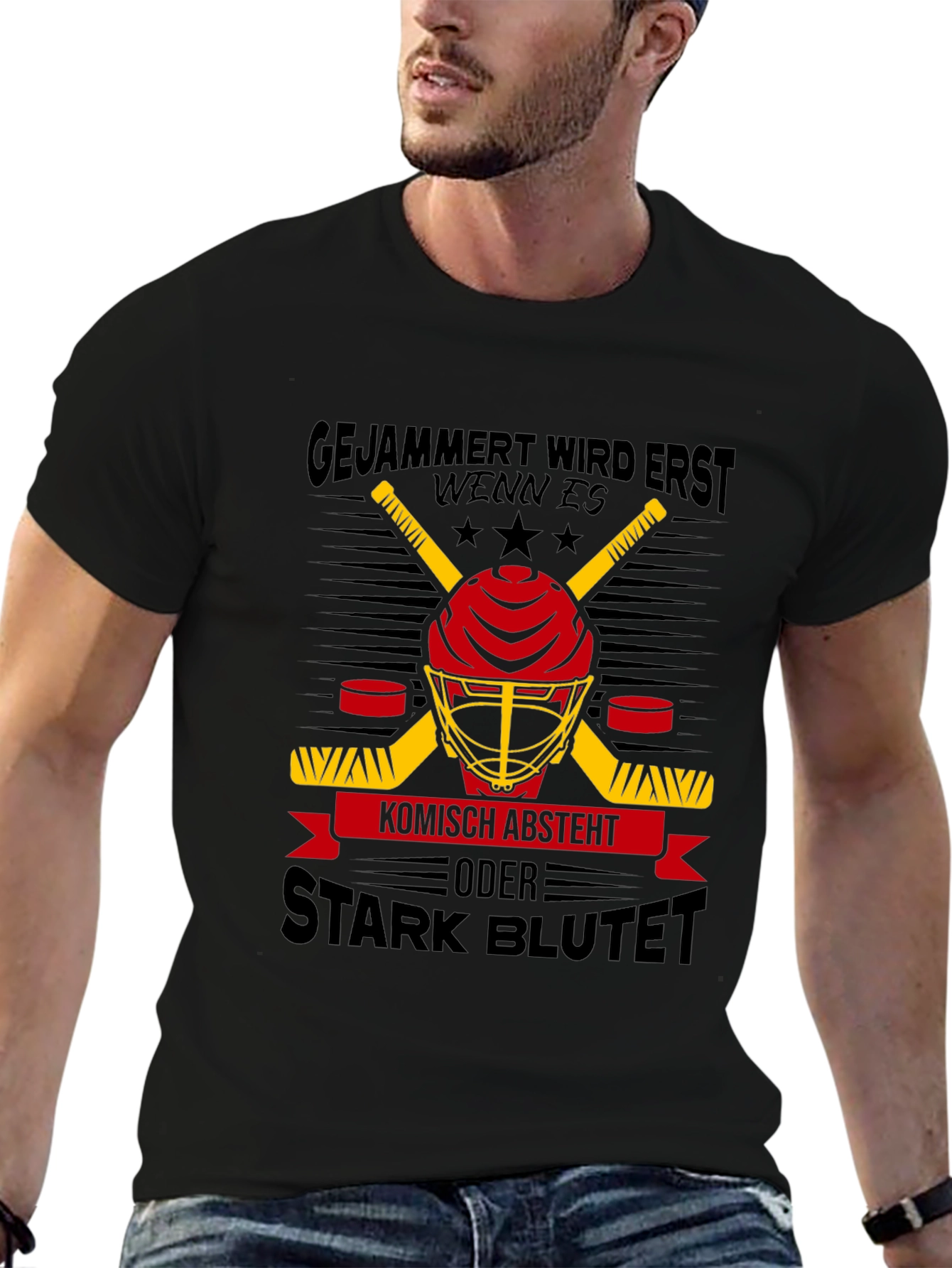 Hockey Helmet Graphic Tee - Stark Blutet