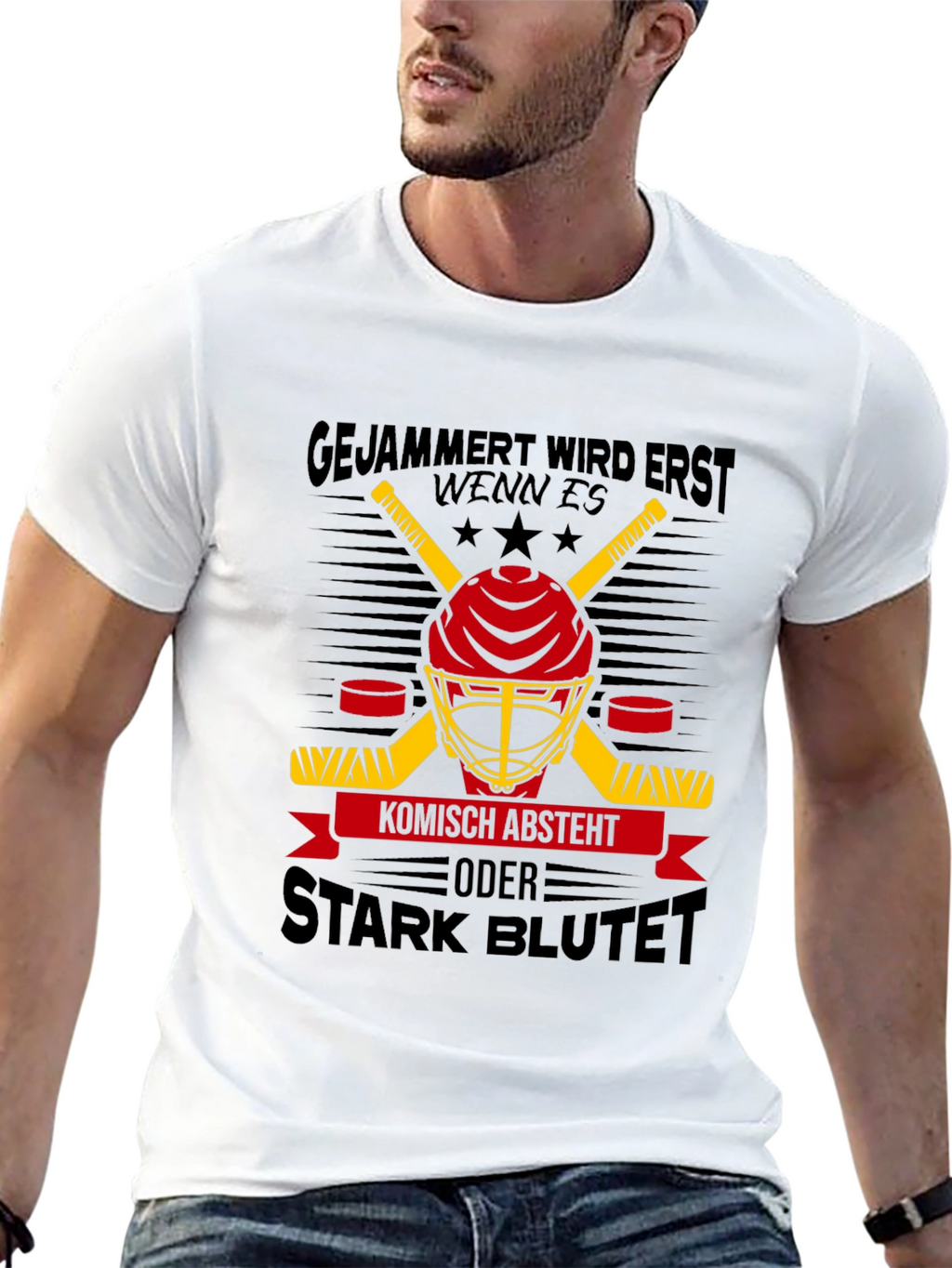 Hockey Helmet Graphic Tee - Stark Blutet