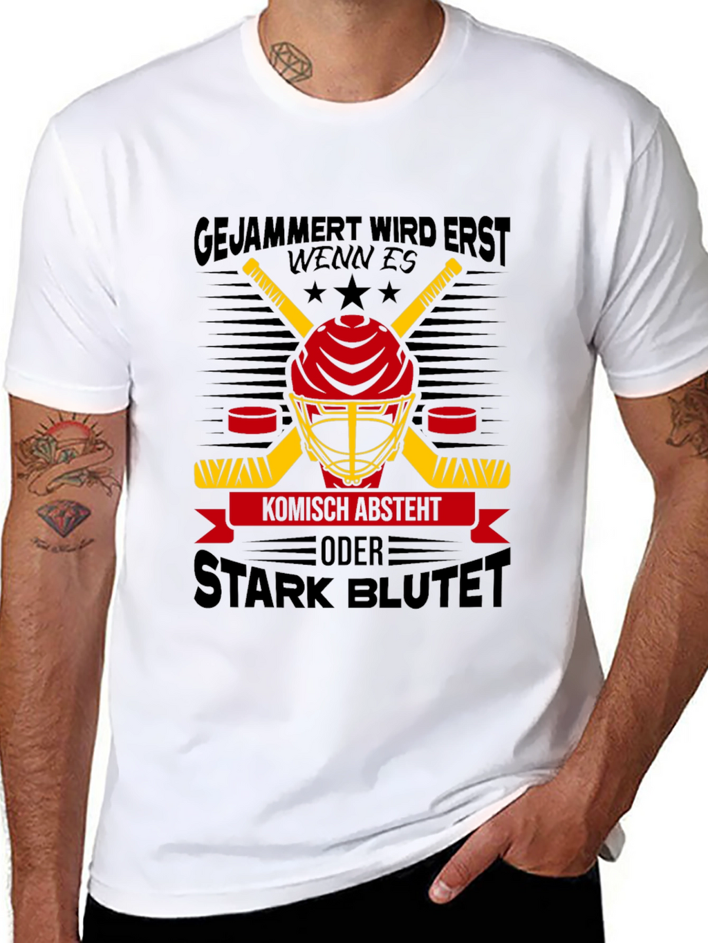 Hockey Helmet Graphic Tee - Stark Blutet