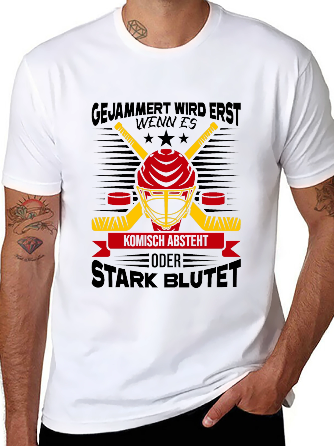Hockey Helmet Graphic Tee - Stark Blutet