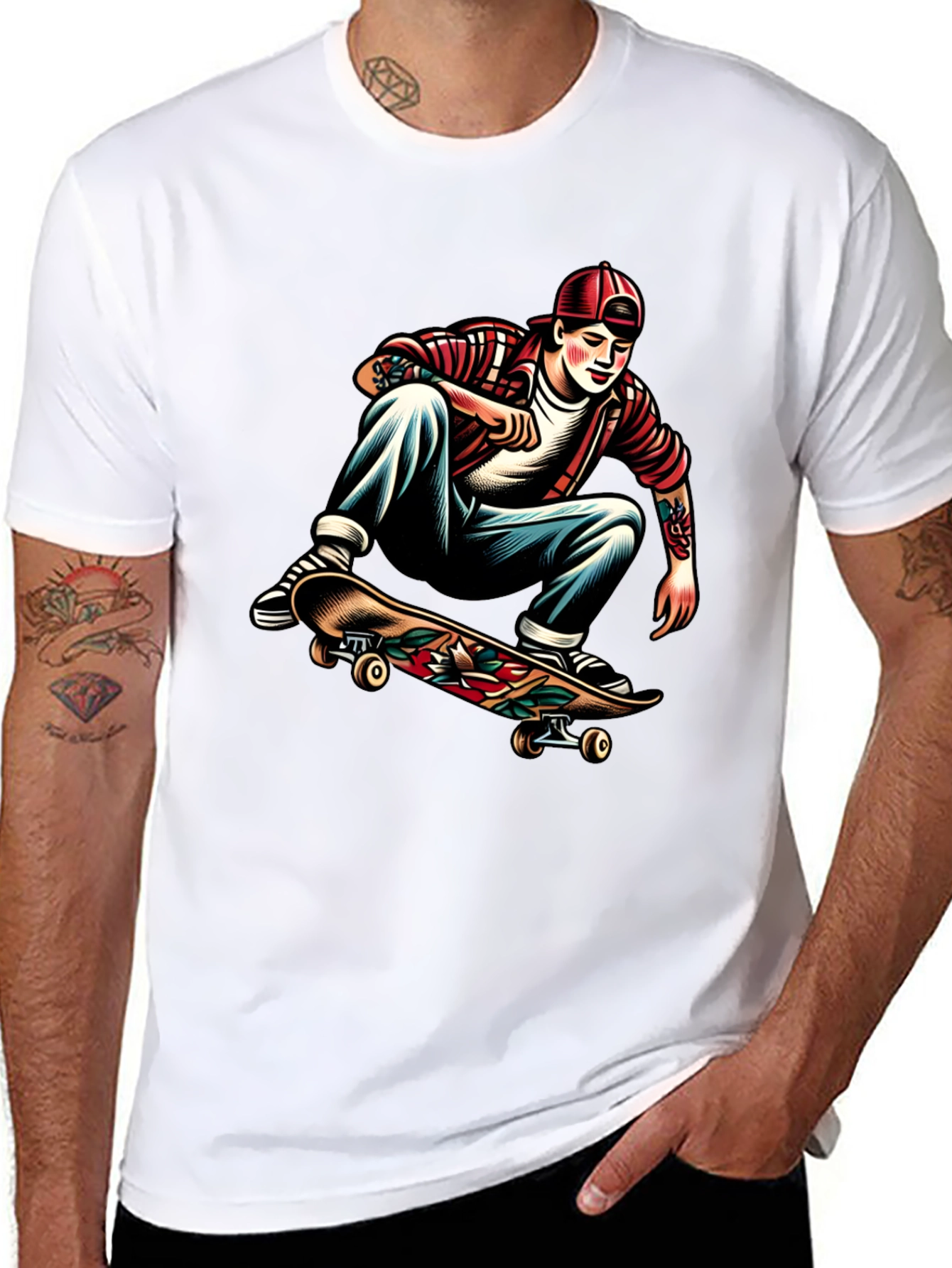 Skater Graphic Tee - Cool Casual Style