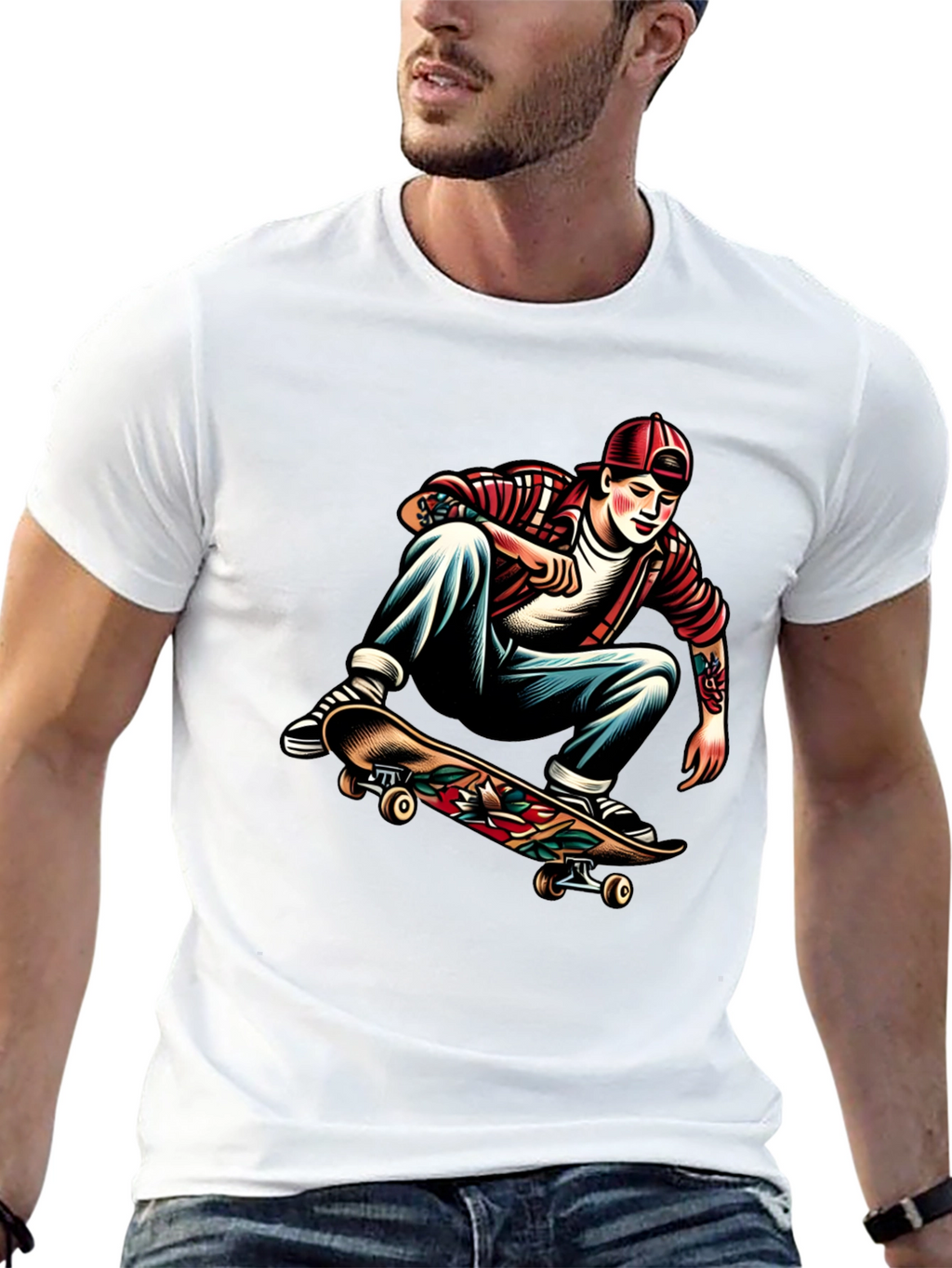 Skater Graphic Tee - Cool Casual Style