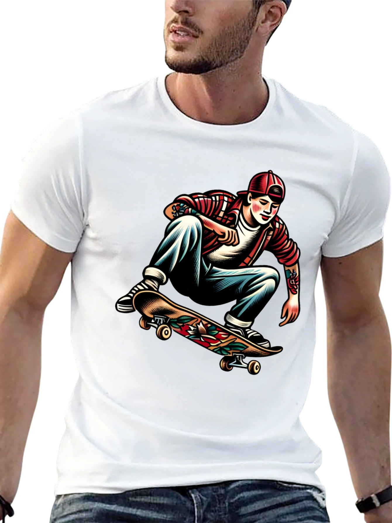 Skater Graphic Tee - Cool Casual Style