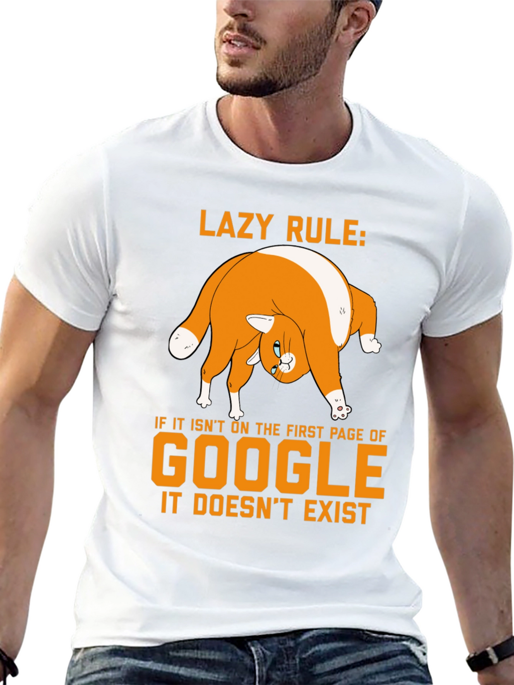 Lazy Rule Google Cat T-Shirt