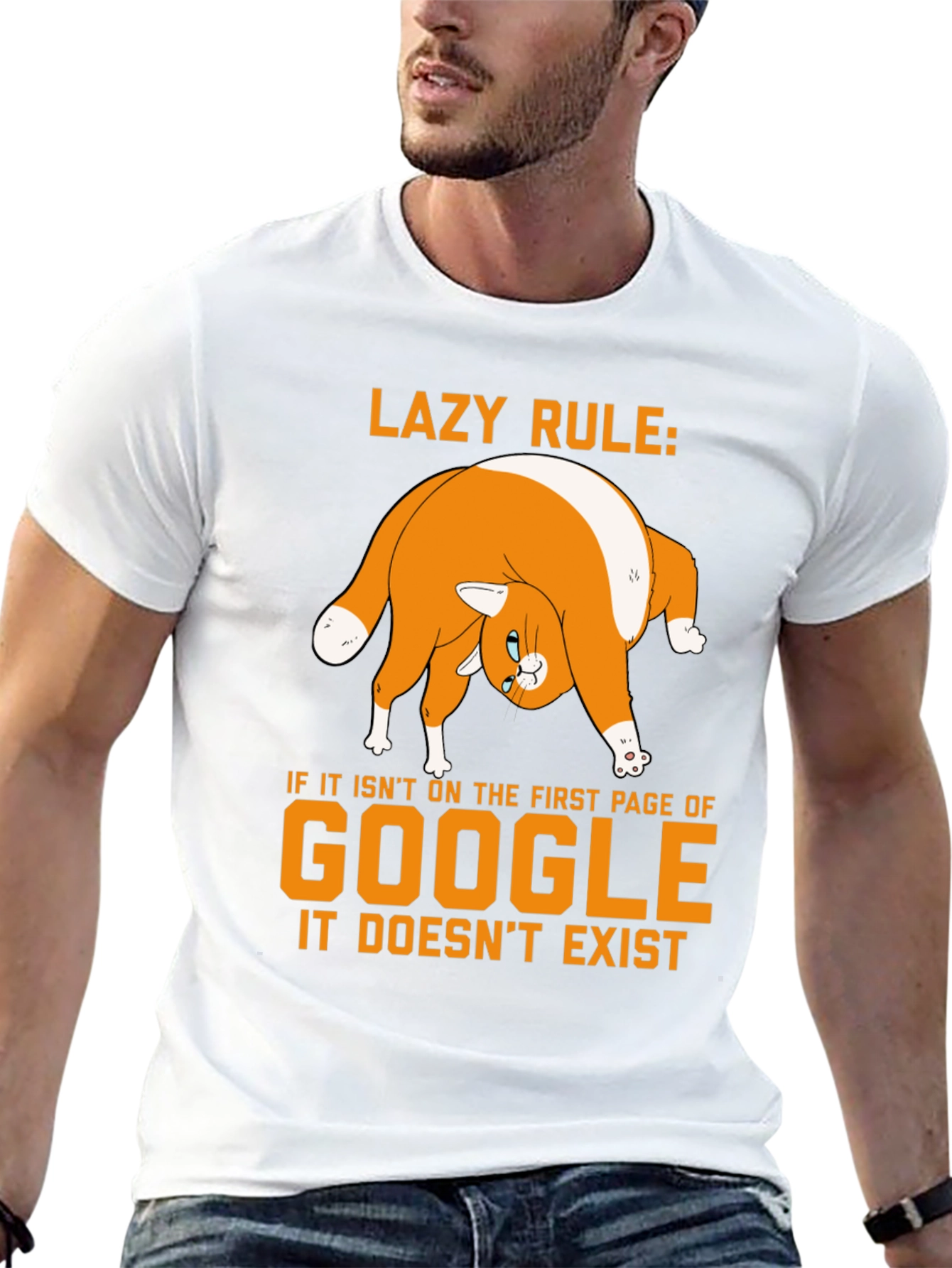 Lazy Rule Google Cat T-Shirt