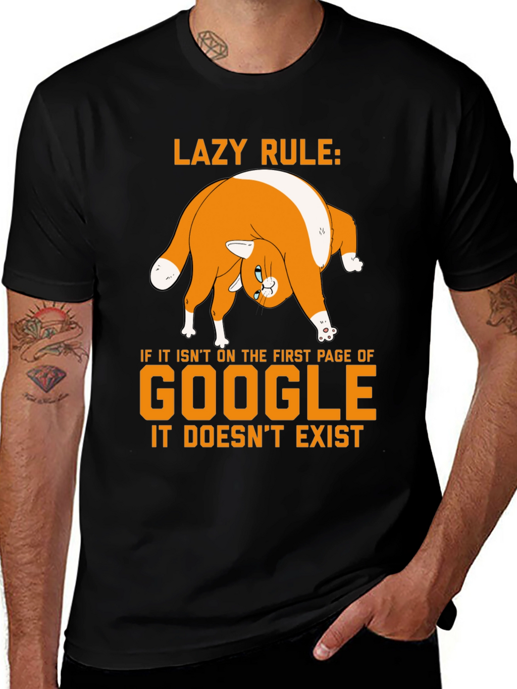 Lazy Rule Google Cat T-Shirt