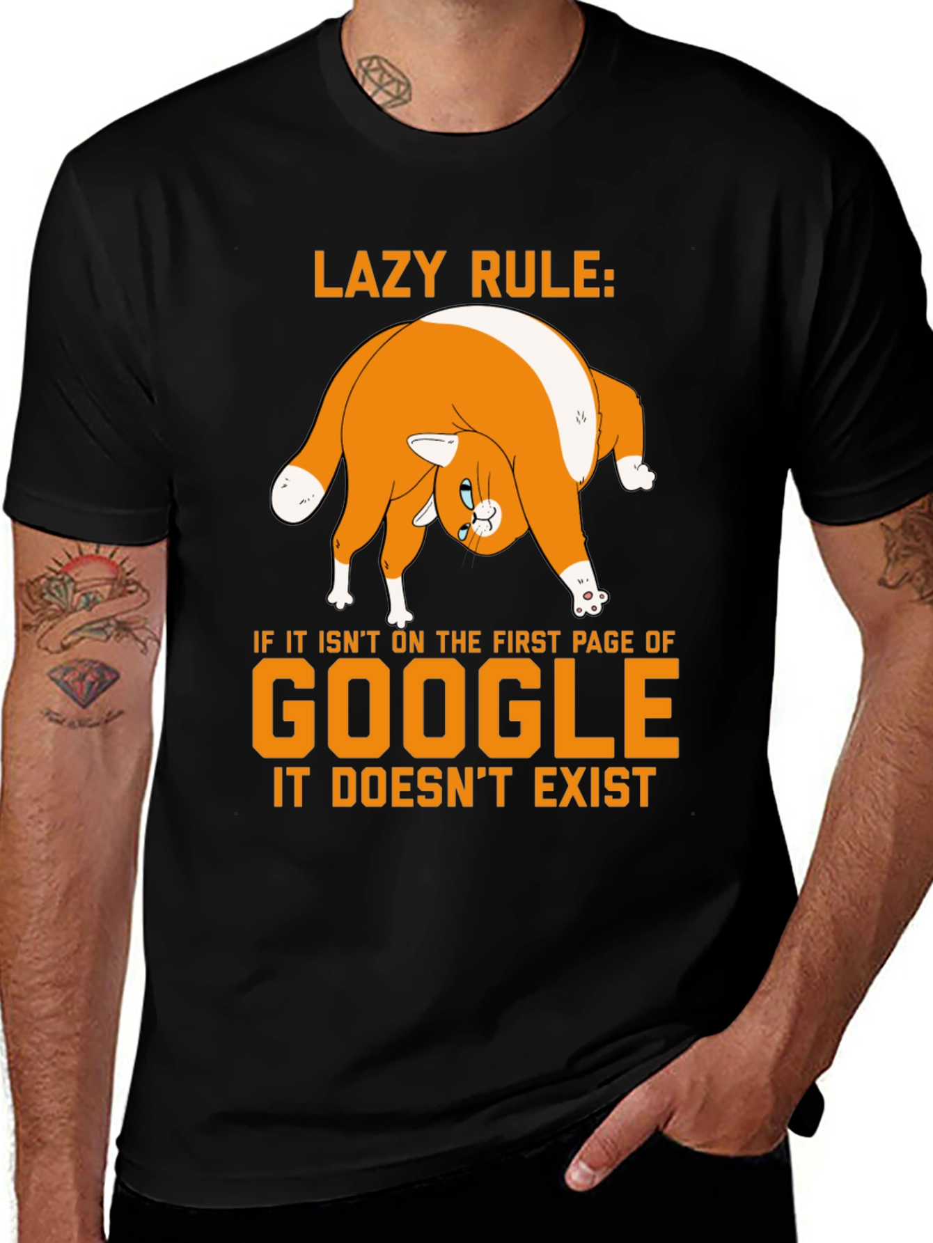 Lazy Rule Google Cat T-Shirt
