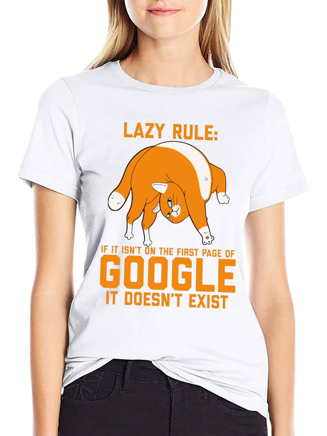 Lazy Rule Google Cat T-Shirt
