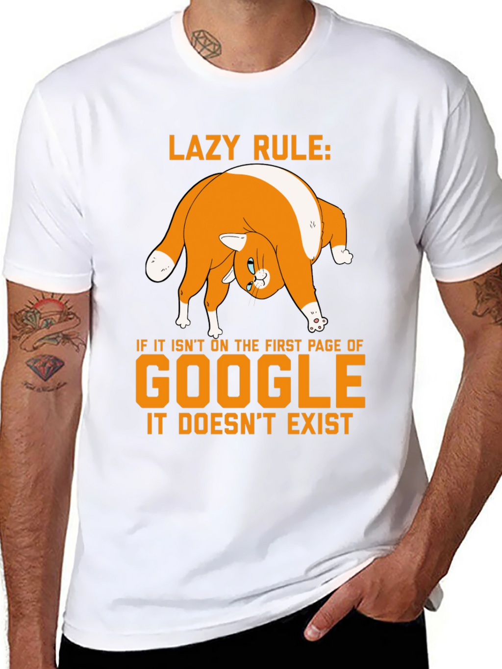 Lazy Rule Google Cat T-Shirt