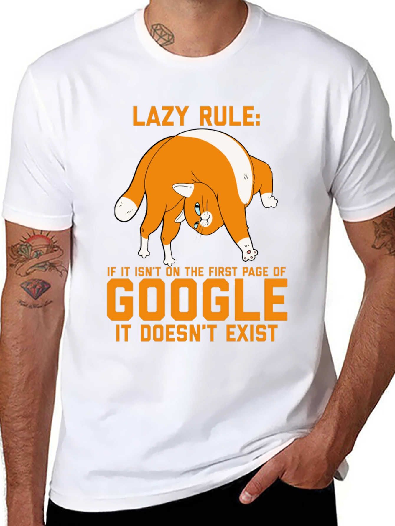 Lazy Rule Google Cat T-Shirt