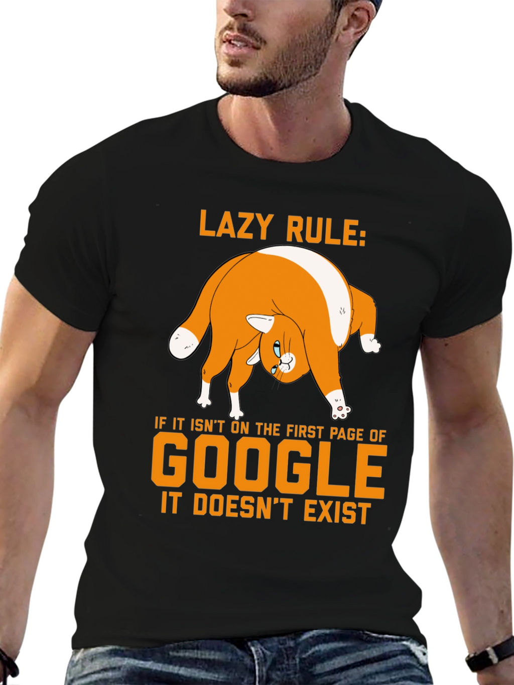 Lazy Rule Google Cat T-Shirt