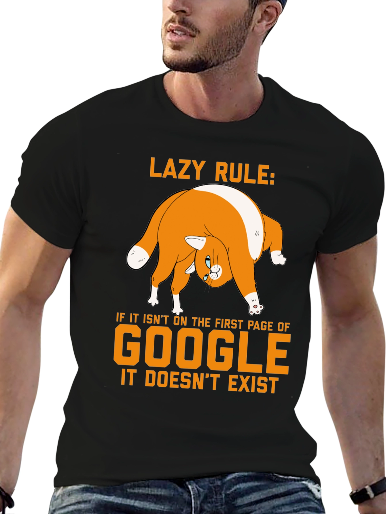 Lazy Rule Google Cat T-Shirt