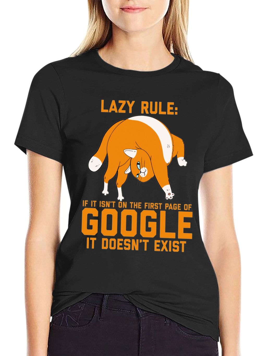 Lazy Rule Google Cat T-Shirt