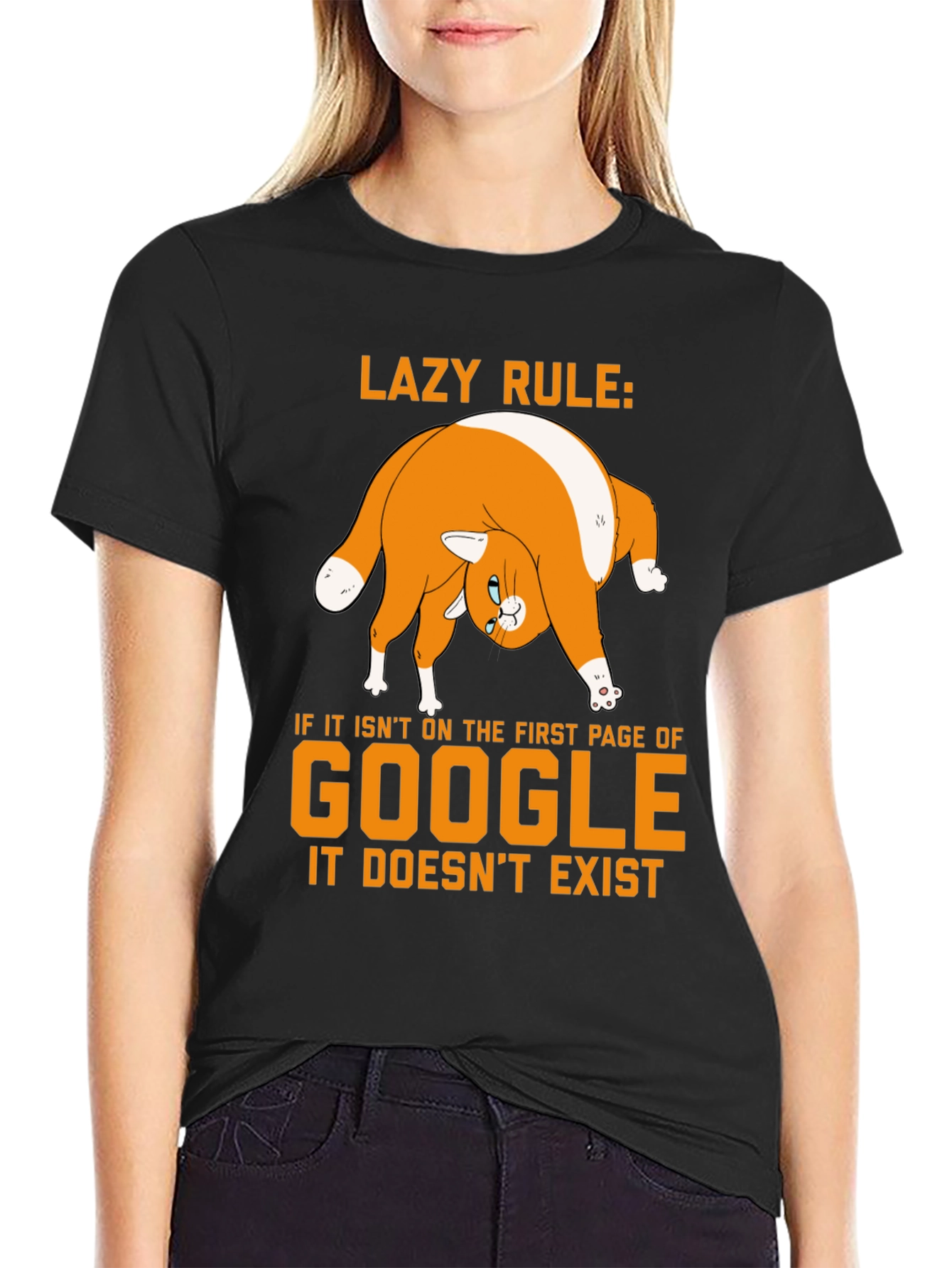 Lazy Rule Google Cat T-Shirt