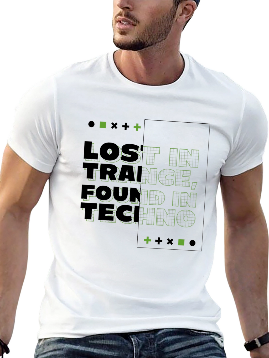 Lost in Trance Found in Techno Black T-Shirt