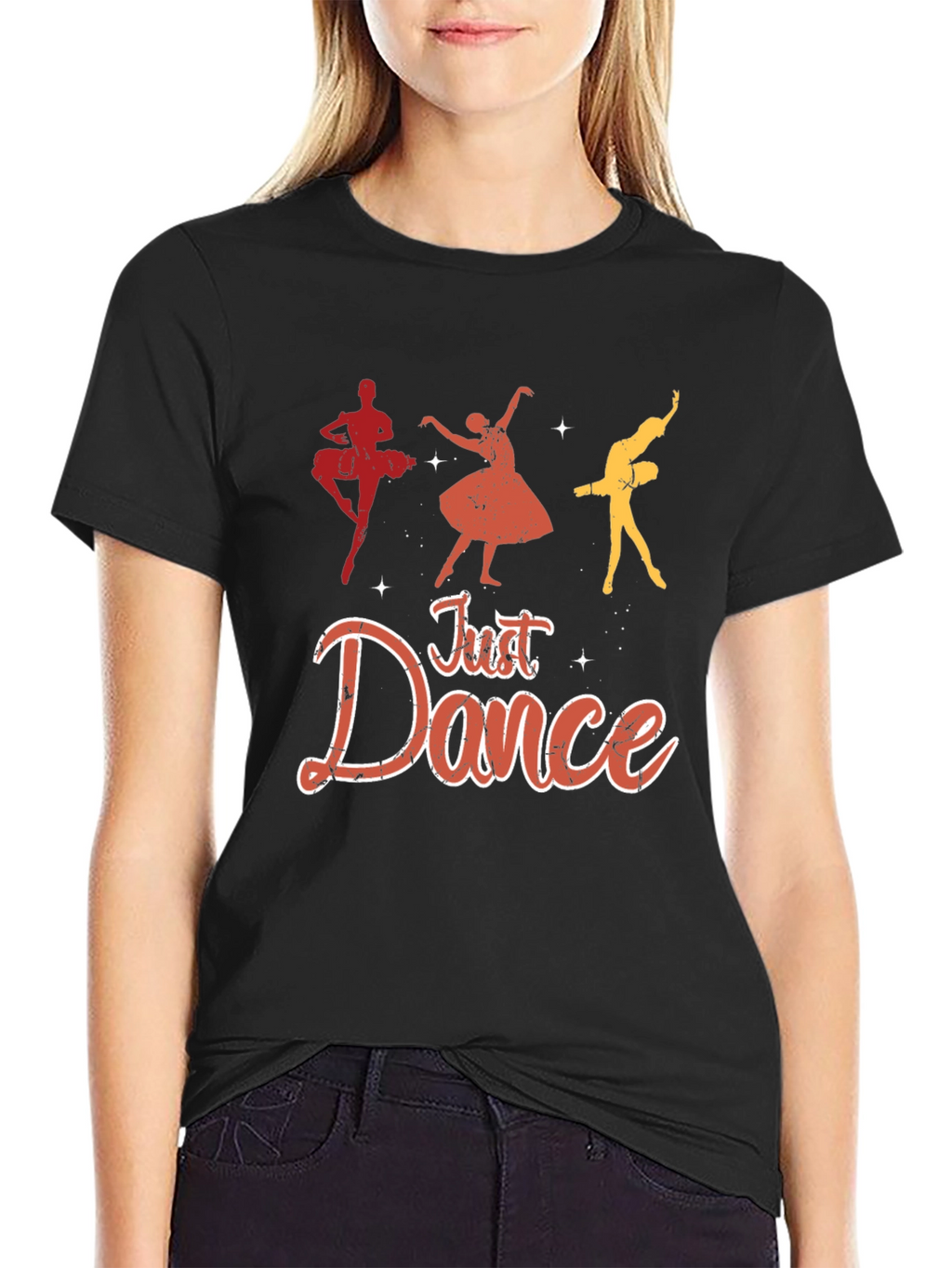 Just Dance Graphic Tee - Black Cotton T-Shirt