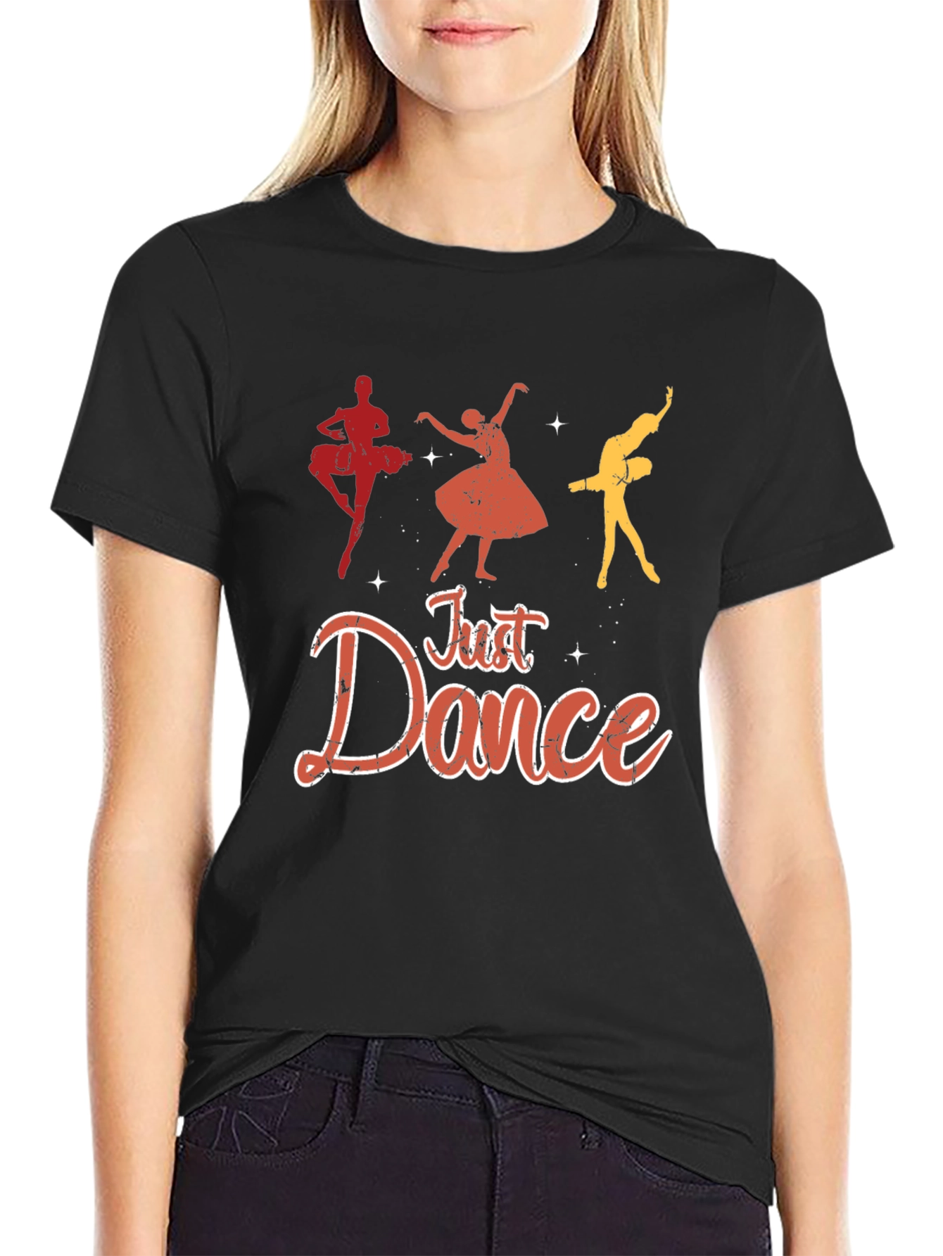 Just Dance Graphic Tee - Black Cotton T-Shirt