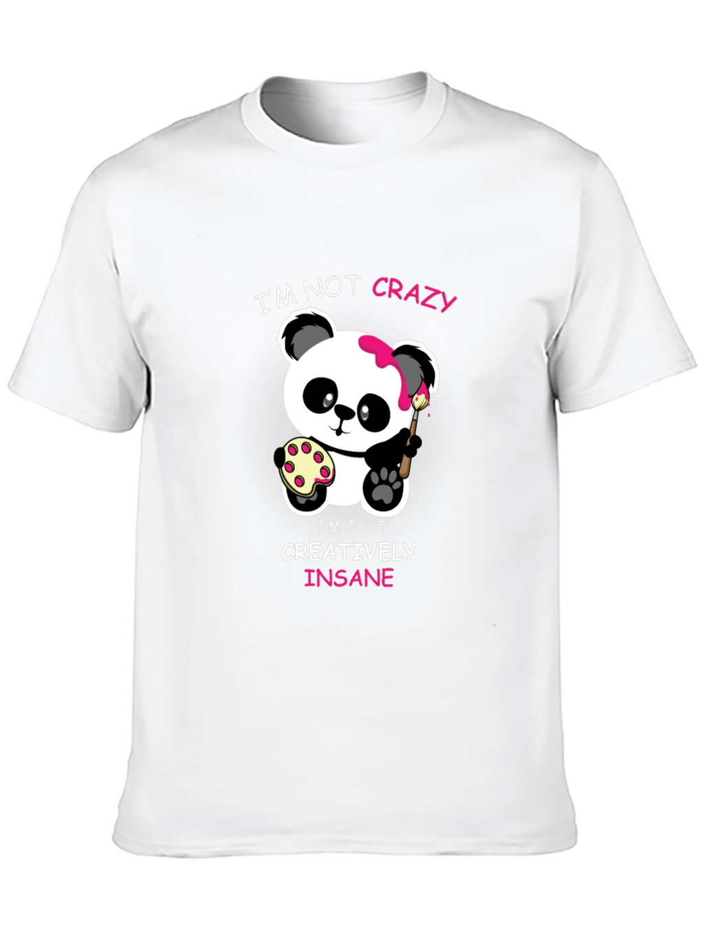 Cute Panda Artist Graphic T-Shirt