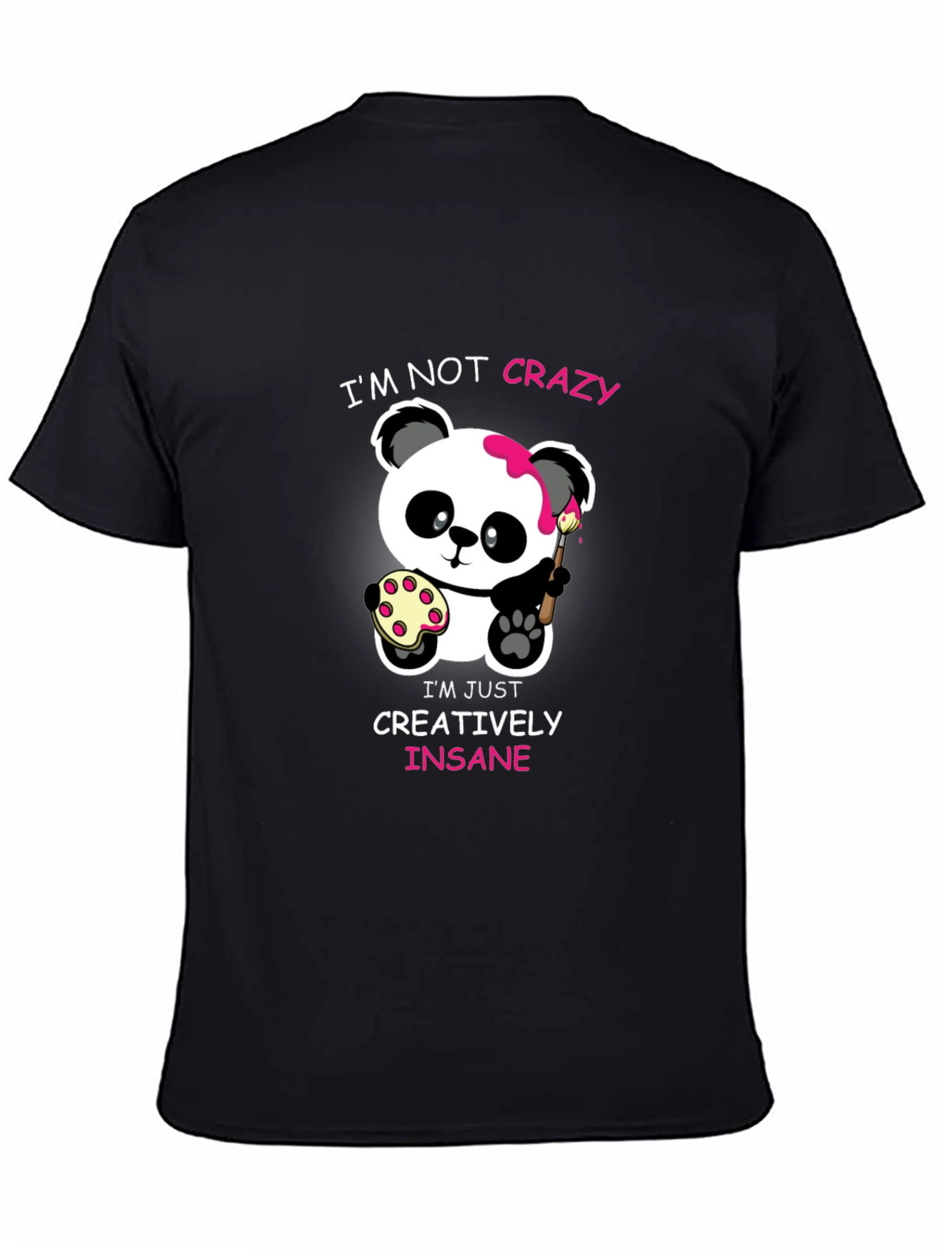 Cute Panda Artist Graphic T-Shirt