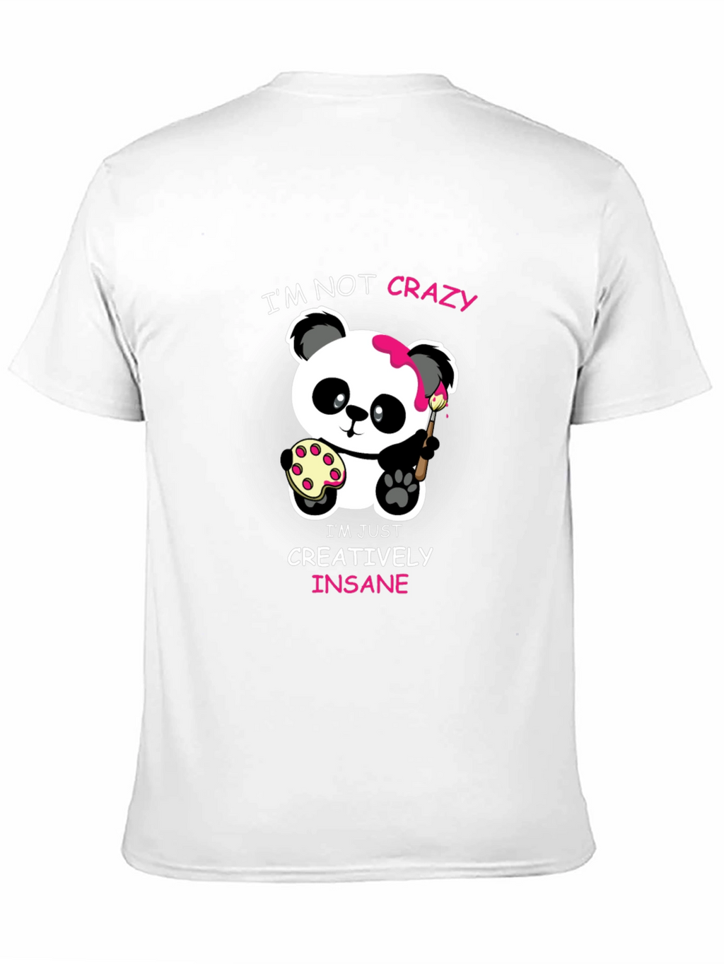 Cute Panda Artist Graphic T-Shirt