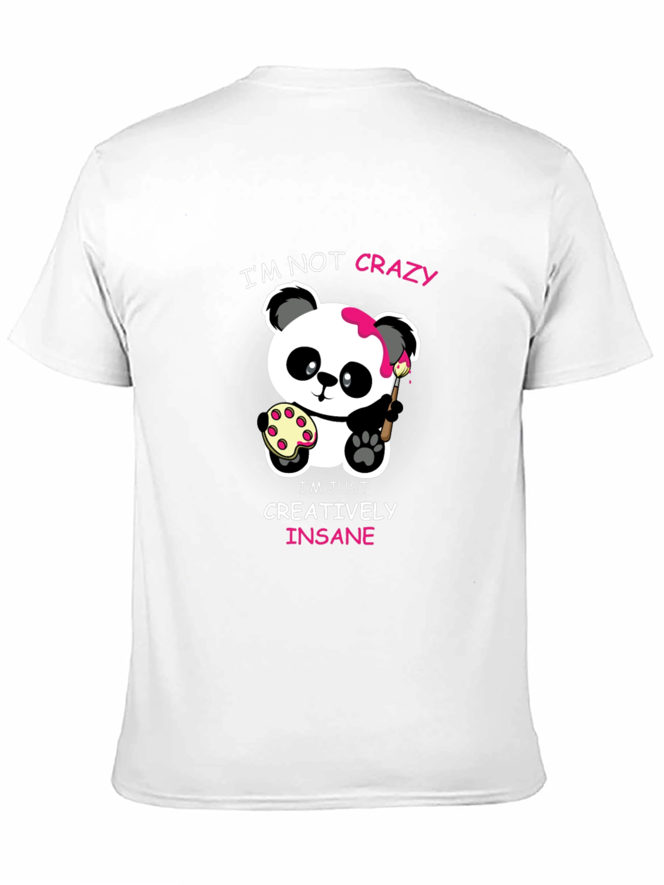 Cute Panda Artist Graphic T-Shirt