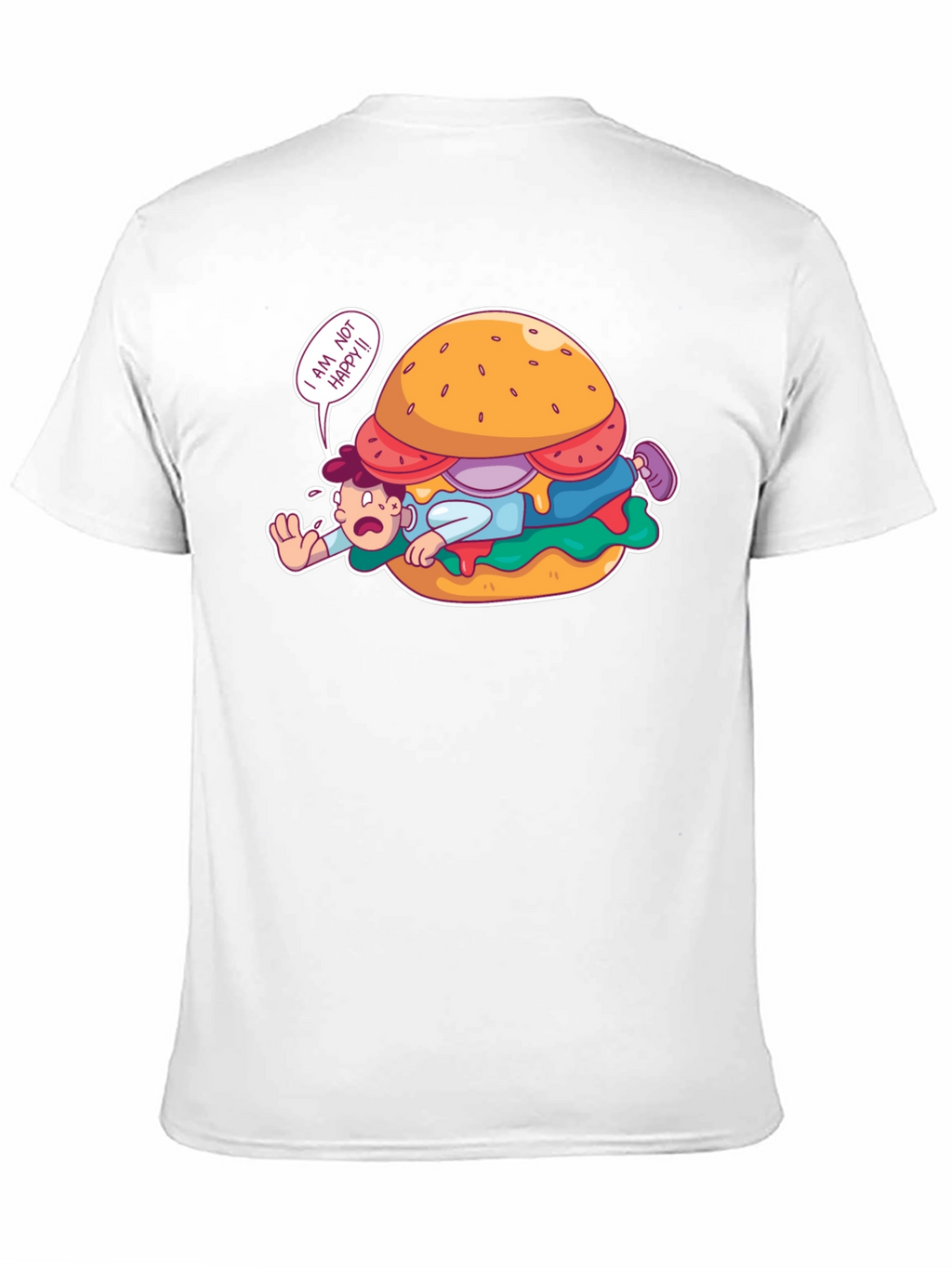 Funny I Am Not Happy Burger Graphic T-Shirt